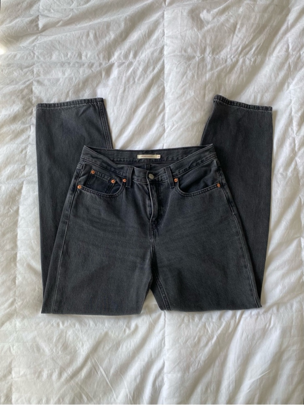 Levi's Low Pro Black Straight-Leg Women's Jeans